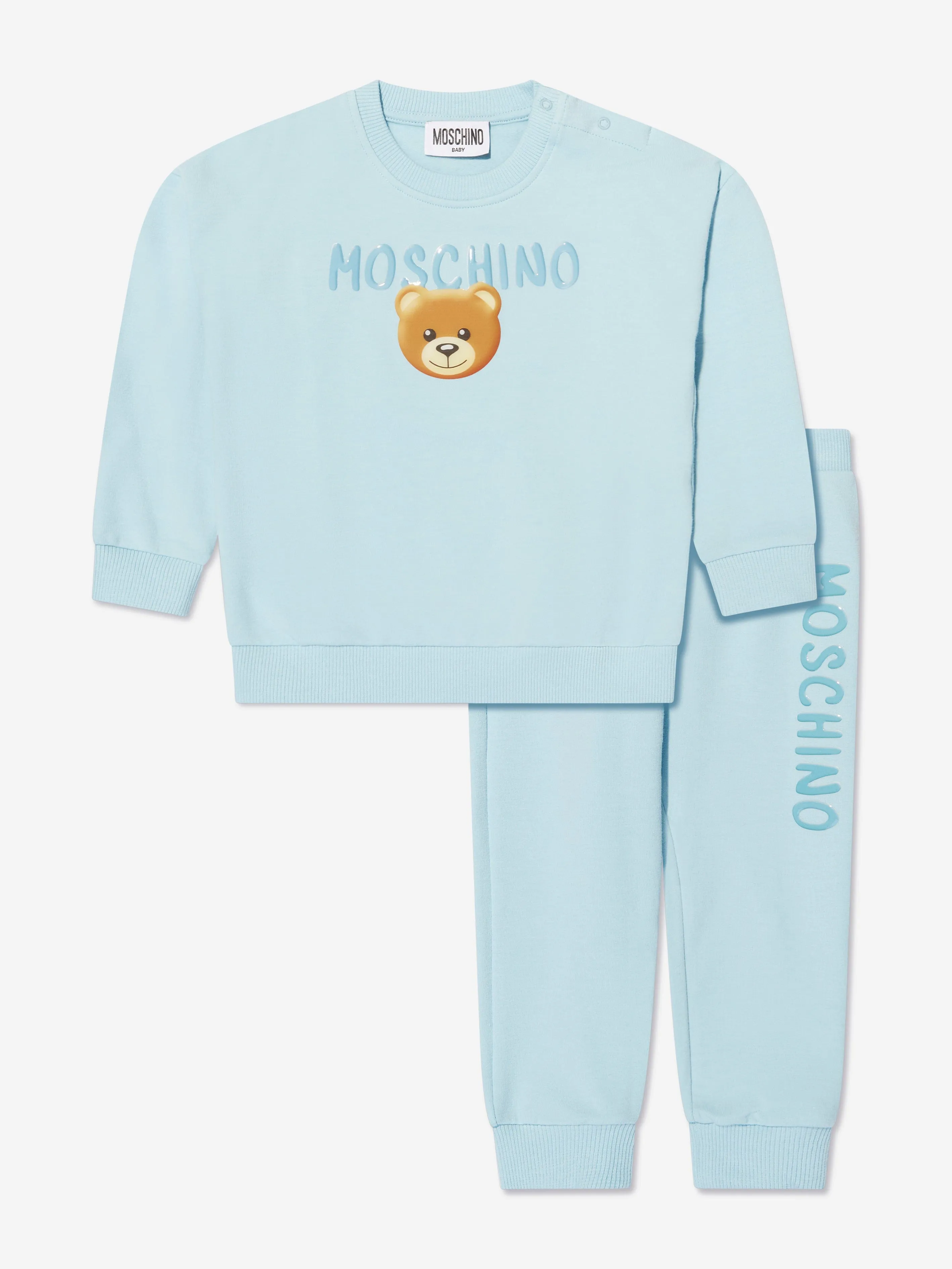 Moschino Baby Teddy Logo Tracksuit in Blue