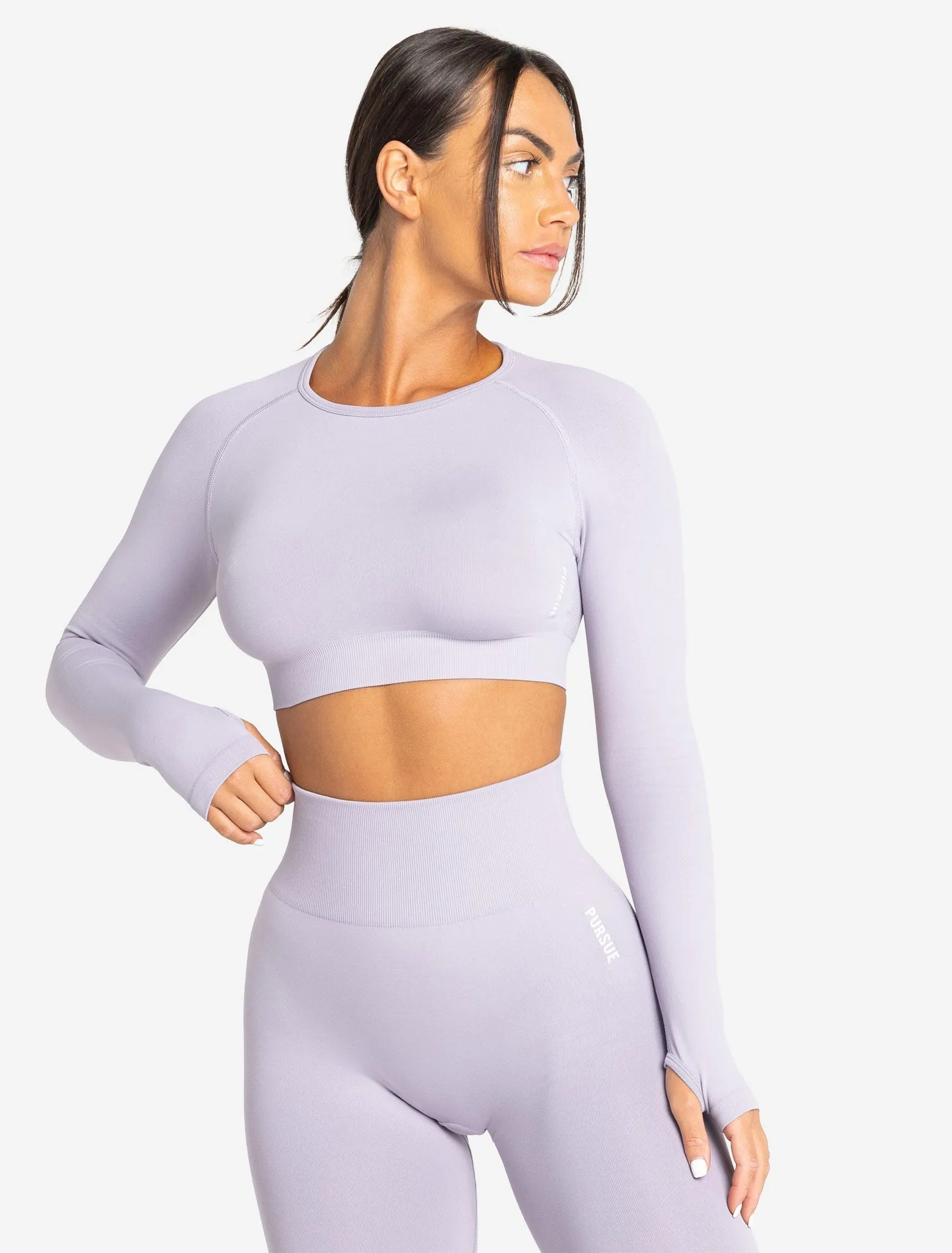 Move Seamless Long Sleeve Crop Top - Lilac