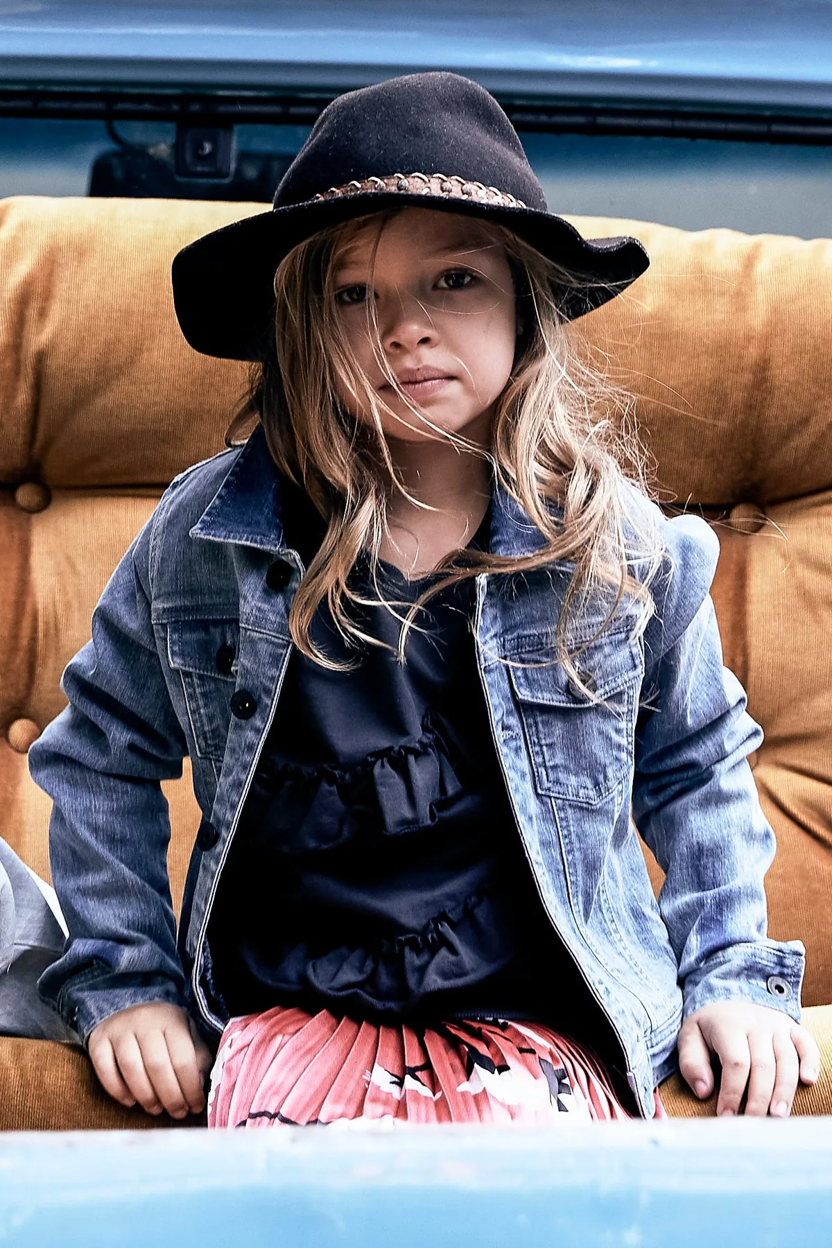 Munster Kids Evie Fray Denim Girls Jacket