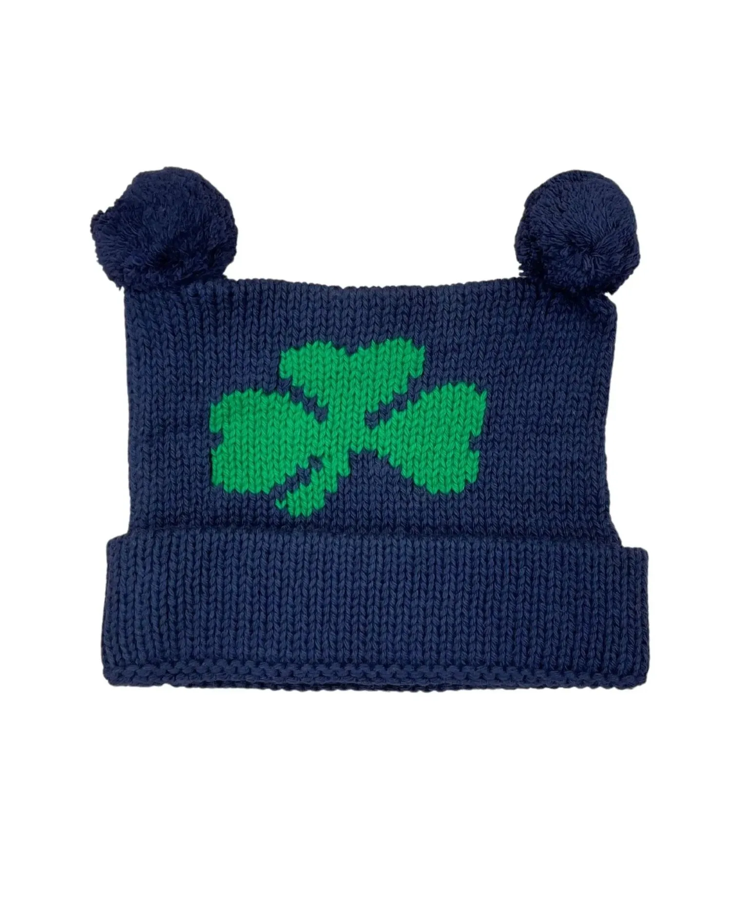 Navy Shamrock Roll Neck Sweater