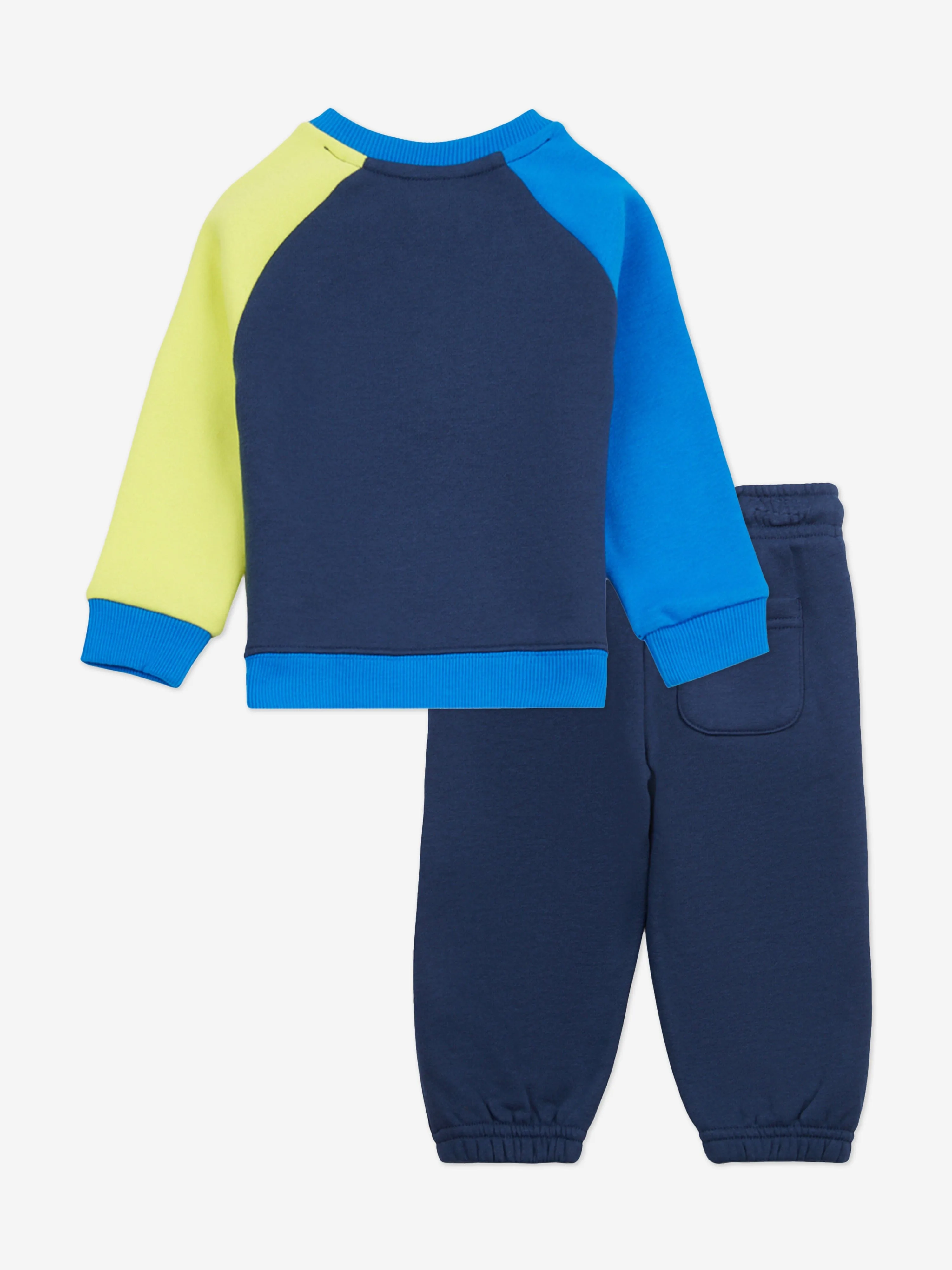 New Balance Baby Boys Brush Back Raglan Tracksuit in Navy