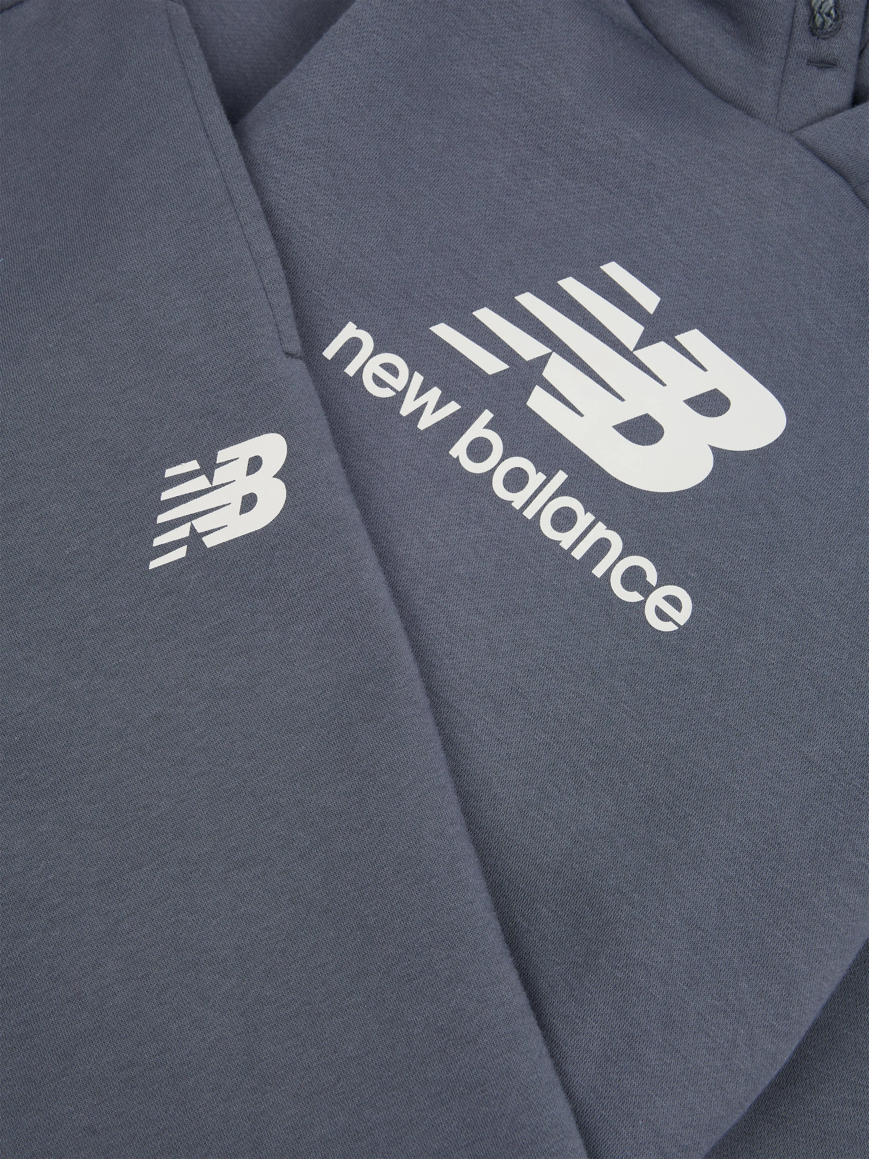 New Balance Boys Brush Back Stacked Logo Tracksuit in Grey