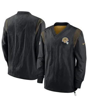 New orleans saints sideline team id Nike men's black reversible pullover windbreaker, black