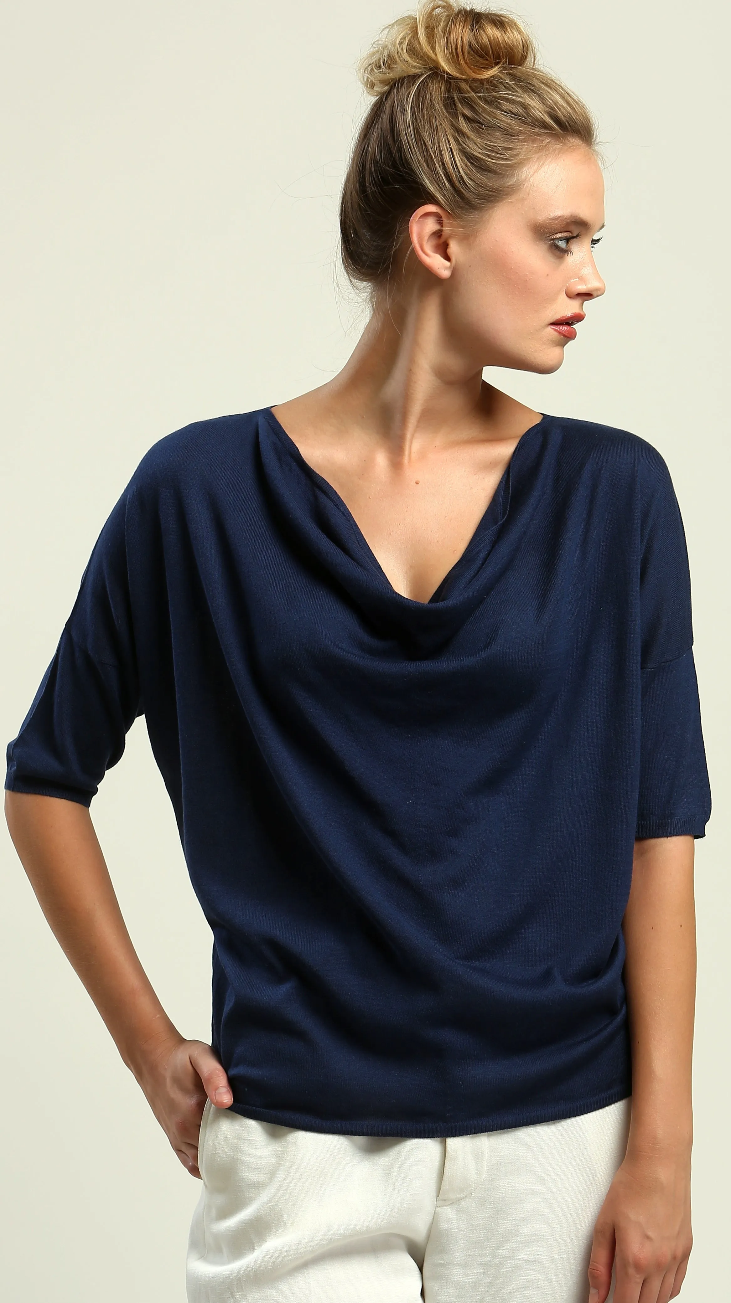 Reversible Drape Neck Top