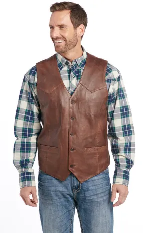 SIDRAN MENS BUTTON FRONT LAMB NAPPA VEST STYLE ML3064-91