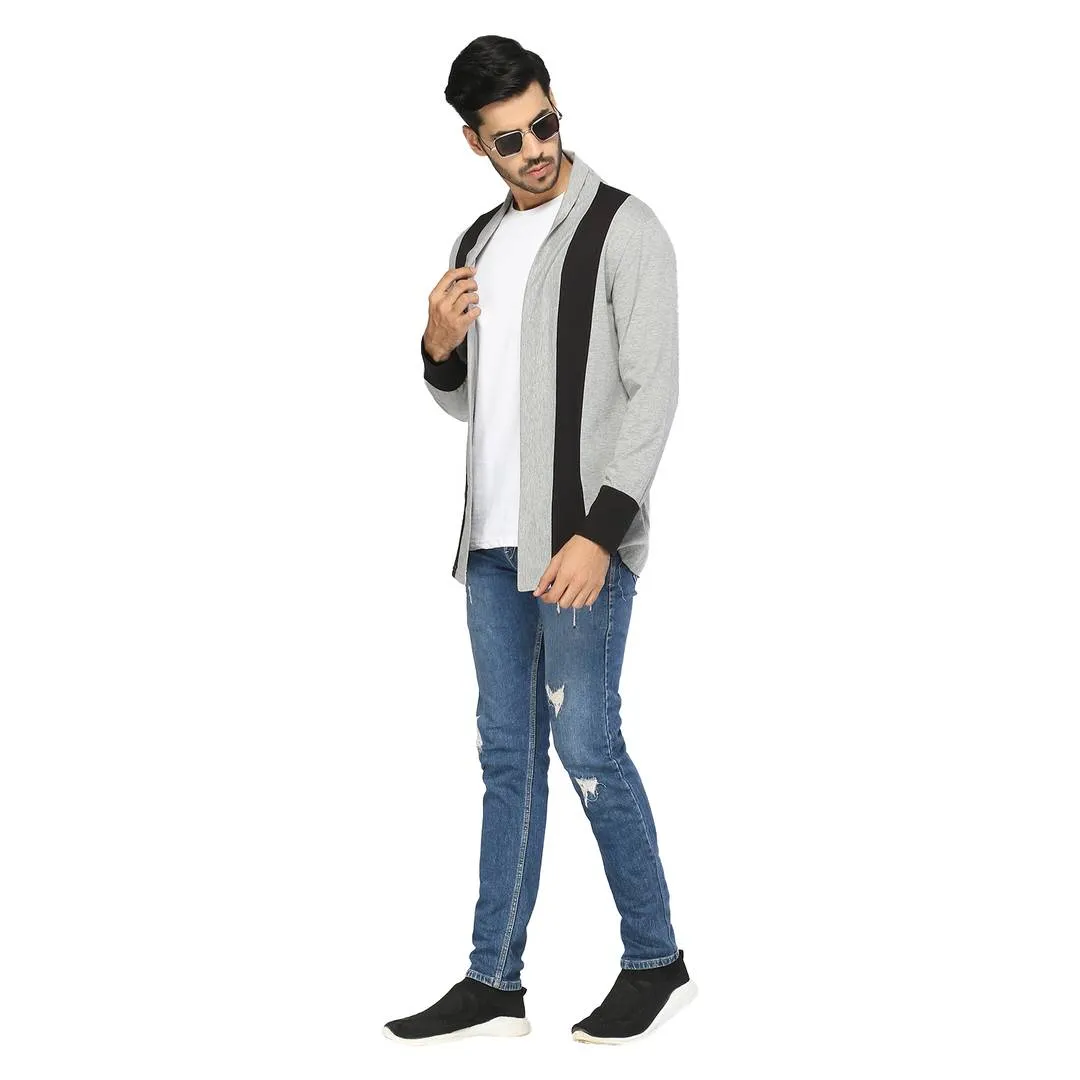 Stylish Multicoloured Cotton Colourblocked Shrug For Men