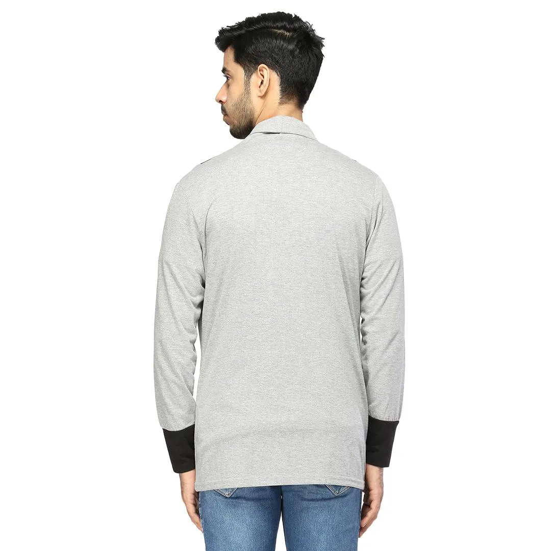 Stylish Multicoloured Cotton Colourblocked Shrug For Men