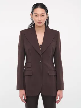 Suit Jacket (F29DOT-FUGRE-M1512-DARK-BROWN-)