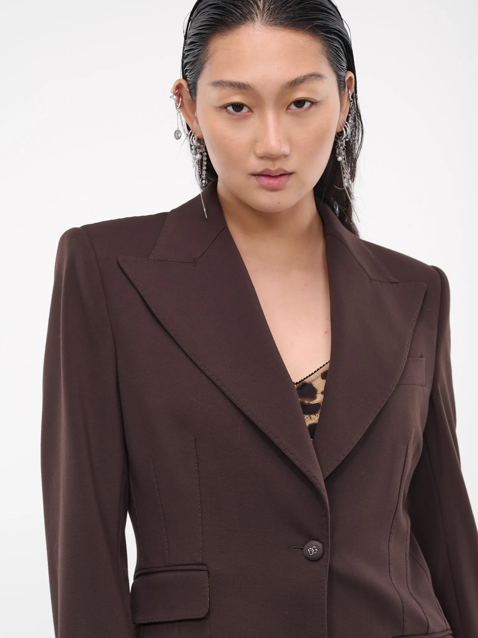 Suit Jacket (F29DOT-FUGRE-M1512-DARK-BROWN-)