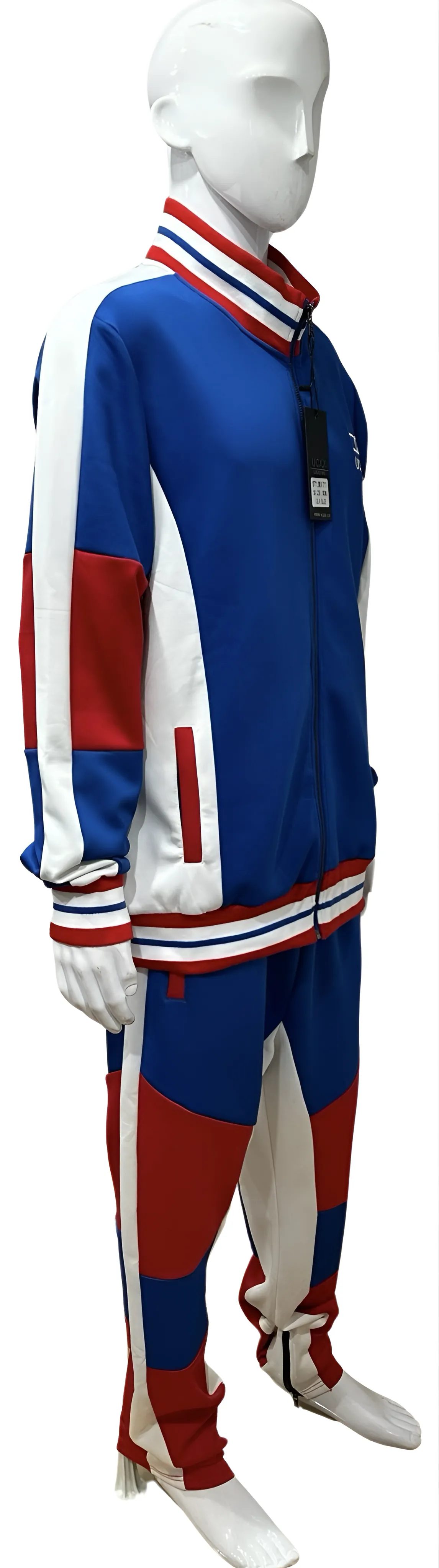 ^UCXX^ (BLUE-RED) ZIP UP TRACKSUITS (ACTIVEWEAR)