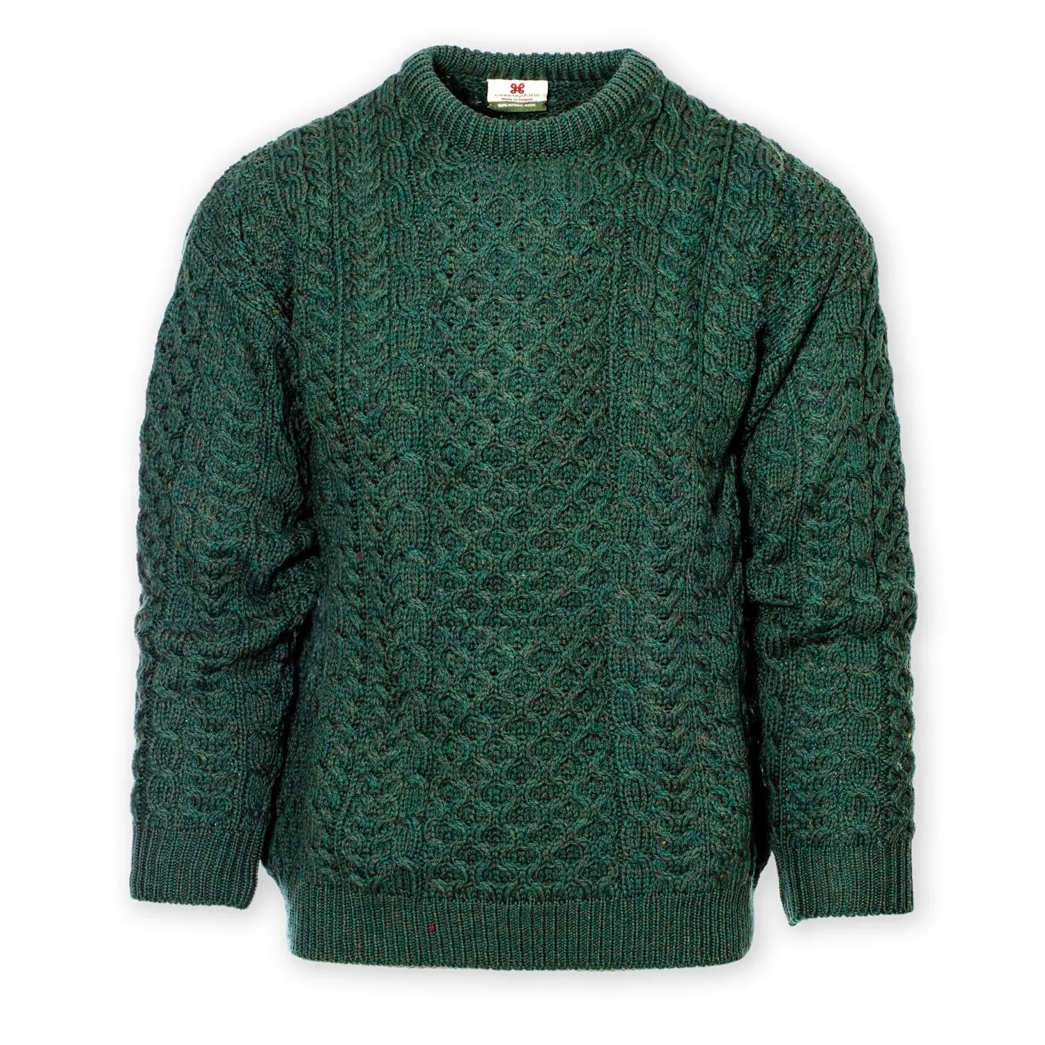 Unisex Aran Wool Crew Neck Sweater