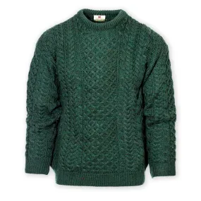 Unisex Aran Wool Crew Neck Sweater