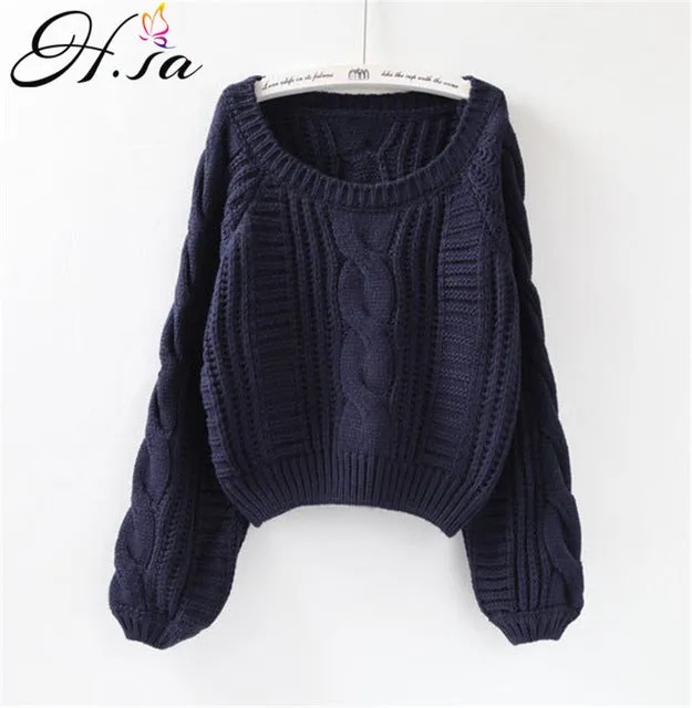 Women Pull Sweaters Chic Short Sweater