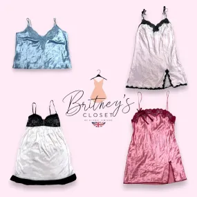 Y2K Dreamy Haze Silk Slip Tops - 15 Pieces ( BC-11-9 )